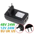 Adaptateur d'alimentation 12V/48V prise EU US UK AU POE Ethernet alimentation CC pour CCTV