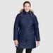 Eddie Bauer Women's Winter Coat Sun Valley Down Parka Puffer Jacket - Dark Navy - Size S