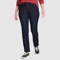 Eddie Bauer Women's Voyager High-Rise Jeans - Slim Straight - Dark Indigo - Size 6