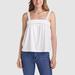 Eddie Bauer Women's Gate Check Embroidered Square-Neck Tank Top - White - Size XL