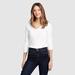 Eddie Bauer Women's Favorite Long-Sleeve V-Neck T-Shirt - White - Size L