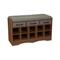 Household Essentials Cabinets Honey - Honey Brown & Gray Shoe Storage Bench
