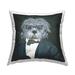 Stupell Formal Dog Wearing Menswear Suit Glasses Portrait Printed Throw Pillow by Hollihocks Art