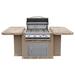 4-Burner Propane Grill Island with 27 in . Access Door in Stainless Steel