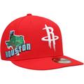 "Men's New Era Red Houston Rockets Stateview 59FIFTY Fitted Hat"