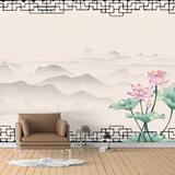 Idea4Wall Wall Murals For Bedroom The Blossom Lotus Traditional Cultural Removable Wallpaper Peel & Stick Wall Stickers_CHINESEWM_1907_H04 | Wayfair