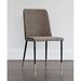 Willa Arlo™ Interiors Gertrude Klaus Dining Chair Faux Leather/Upholstered/Genuine Leather in Brown | 34.25 H x 18 W x 22 D in | Wayfair