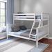 Evyan Twin XL Over Queen Solid Wood Bunk Bed by Harriet Bee Wood in White | 65 H x 63.25 W x 84 D in | Wayfair F614ABF2BE48438A82847E85A9FA54AE