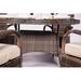 Winston Porter Indiya Round 6 - Person 53.15" Long Outdoor Dining Set w/ Cushions Wicker/Rattan in Brown | 53.15 W x 52 D in | Wayfair