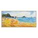 Highland Dunes Surf Board on Summer Sea - Painting on Canvas Canvas, Cotton in White | 24 H x 36 W x 1 D in | Wayfair