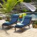 Arden Selections Outdoor Chaise Lounge 2.5" Cushion Polyester in Blue | 2.5 H x 21 W x 42.5 D in | Wayfair ZQ1C856B-D9Z1