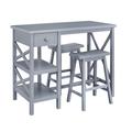 Breakwater Bay Guiliaine 2 - Person Counter Height Dining Set Wood in Brown/Gray | 36 H x 23.75 W x 47.25 D in | Wayfair