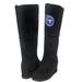 Women's Cuce Black Tennessee Titans Suede Knee-High Boots