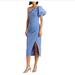Ralph Lauren Dresses | $5ship Ralph Lauren Stunning One Shoulder Thigh High Slit Sheath | Color: Blue | Size: M
