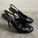 Kate Spade Shoes | Made In Italy Vintage Kate Spade Black Patent Closed-Toe Slingback Pumps | Color: Black | Size: 7
