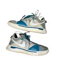 Nike Shoes | Men’s Pcg Strings, Color Cool Grey, White And Teal Sneakers | Color: Gray/Green | Size: 10