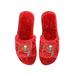 Women's FOCO Red Tampa Bay Buccaneers Rhinestone Fuzzy Slippers