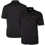 Men's Cutter & Buck Black Texas Tech Red Raiders Vault Advantage Tri-Blend Space Dye Big Tall Polo