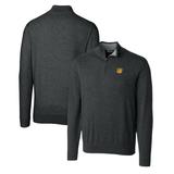 Men's Cutter & Buck Heather Charcoal Baylor Bears Lakemont Tri-Blend Big Tall Quarter-Zip Pullover Sweater