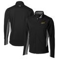 Men's Cutter & Buck Black George Mason Patriots Navigate Softshell Big Tall Full-Zip Jacket