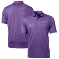 Men's Cutter & Buck Purple TCU Horned Frogs Team Logo Big Tall Pike Banner Print Polo