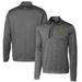 Men's Cutter & Buck Steel George Mason Patriots Vault Big Tall Stealth Quarter-Zip Pullover Top