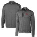 Men's Cutter & Buck Steel Utah Utes Vault Big Tall Stealth Quarter-Zip Pullover Top