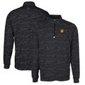 Men's Cutter & Buck Black Baylor Bears Vault Big Tall Traverse Camo Print Stretch Quarter-Zip Pullover Top