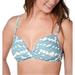 Kate Spade New York Swim | Kate Spade New York Womens Zigzag Weave Draped Molded Cup Bra Top Medium $90 Nwt | Color: Blue | Size: M