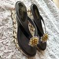 Coach Shoes | Authentic Coach Platform Sandals | Color: Black/Brown | Size: 8.5