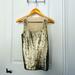 J. Crew Tops | J.Crew, Silk Sequined Tank | Color: Cream | Size: Xxs