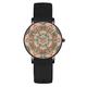 Gray Mandala Elegance Watches Quartz Wristwatch Watches for Women Men Business Originality Unisex Leather Black Dial Wrist Watches