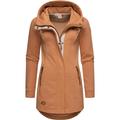 Sweatjacke RAGWEAR "Letty Intl." Gr. M (38), rosa Damen Sweatjacken Sportliche Kapuzenjacke mit Kunstleder-Elementen