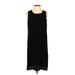 Bobeau Casual Dress - High/Low Scoop Neck Sleeveless: Black Solid Dresses - Women's Size Small