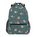 Children's Backpack, Schoolbag Cute Baby Fox Pine Cone Large Capacity Students Bookbag Rucksack Knapsack for Boys Girls Adults Teen