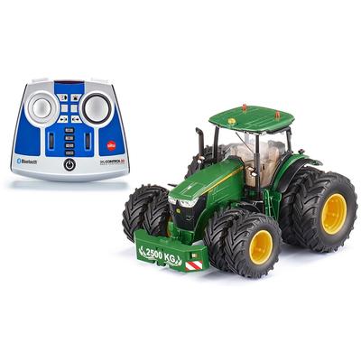 RC-Traktor SIKU "SIKU Control, John Deere 7290R mit Doppelreifen (6736)" Fernlenkfahrzeuge grün Kinder Ab 3-5 Jahren