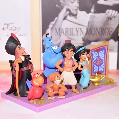 Disney-Figurines d'action Anime jouets modèles poupées en PVC Jasmine singe maléfique tigre