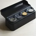 Boîte de rangement noire pour monnaie de voiture porte-monnaie automatique étui conteneur