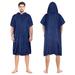 Tirrinia Surf Poncho Changing Towel w/ Hood, Quick Dry Wetsuit Changing Robe for Surfing Beach Swim Pool Water Sports, Oversized | Wayfair