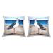 Stupell Beach Lover Seagull Ocean Shoreline Landscape Printed Throw Pillow by Elizabeth Tyndall (Set of 2)