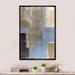 17 Stories Blue Meets Brown Abstract Art II - Modern & Contemporary Canvas Artwork Canvas in White | 36 H x 24 W x 1 D in | Wayfair