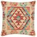 Boho Chic Sherry Turkish Hand-Woven Kilim Pillow - 18'' x 18''