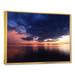 Highland Dunes Dramatic Panoramic Tropical Sunset - Nautical & Coastal Canvas Wall Art Canvas in Blue/Pink/Yellow | 12 H x 20 W x 1 D in | Wayfair