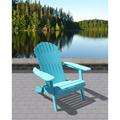 Merry Products Merry Garden Northbeam Outdoor Foldable en Adirondack Accent Chair, Portable Patio, Garden in Blue | Wayfair ADC0960124310