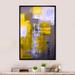 Wrought Studio™ Grey Meets Yellow Abstract Art XII - Modern & Contemporary Canvas Wall Decor Canvas in Pink/Yellow | 20 H x 12 W x 1 D in | Wayfair