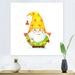 The Holiday Aisle® Cute Christmas Gnome Dwarf - Children"s Art Canvas Wall Art Canvas in Green/White/Yellow | 16 H x 16 W x 1 D in | Wayfair