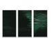 Ebern Designs Dark Green Natural Fern Pattern I - Tropical Framed Canvas Wall Art Set Of 3 Metal in Black/Green | 32 H x 48 W x 1 D in | Wayfair