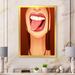 House of Hampton® Sensual Lips Of Glamour Woman Portrait VI - Glam Canvas Wall Decor Canvas in Brown/Red | 20 H x 12 W x 1 D in | Wayfair