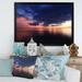 Highland Dunes Dramatic Panoramic Tropical Sunset - Nautical & Coastal Canvas Wall Art Canvas in Blue/Pink/Yellow | 12 H x 20 W x 1 D in | Wayfair