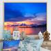 Highland Dunes Dramatic Panoramic Tropical Sunset VII - Nautical & Coastal Canvas Wall Art Canvas in Blue/Orange | 12 H x 20 W x 1 D in | Wayfair